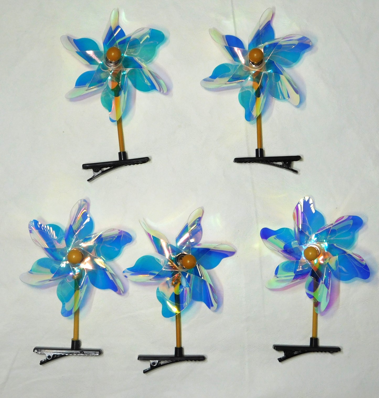 Mini Hairclip Pinwheels set of 5